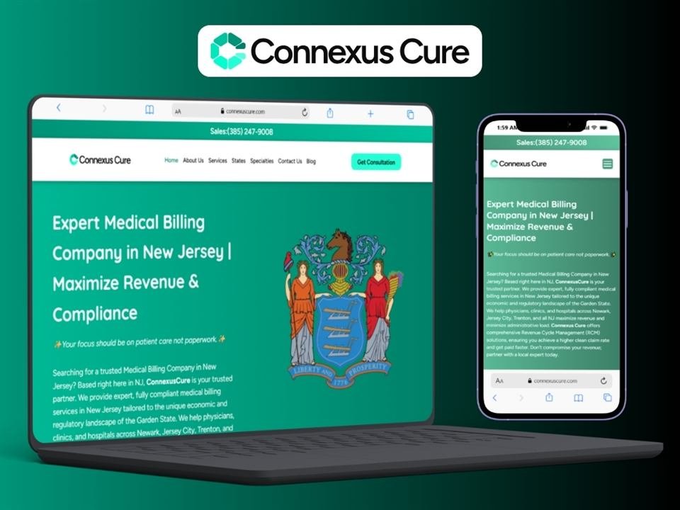 Healthcare brand website mockup